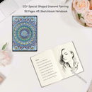 DIY Mandala Special Shaped Diamond Painting 50 Pages A5 Notebook Sketchbook