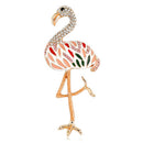 Enamel Rhinestone Flamingo Brooch Pin Shirt Collar Pin Jewelry Wedding GiftDD3C