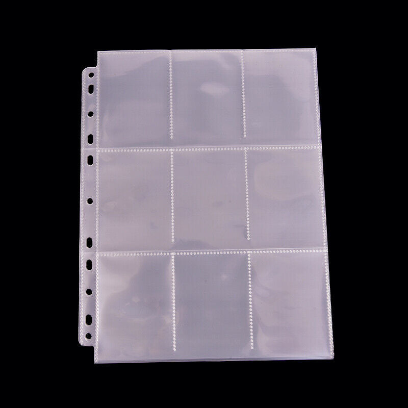 10 Sheets/90 Cards Replaceable Board Game Cards Holder PP Game Cards Page-AT3C