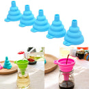 5Pcs Foldable Mini Silicone Collapsible Funnels Convenient Storage Kitchen T Kw
