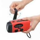 Hand Crank Emergency Solar Radio Phone Charger LED Flashlight for Survival Black