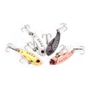 4pcs/set metal fishing lures hard bait fishhook bionic lead bait spinner b JR