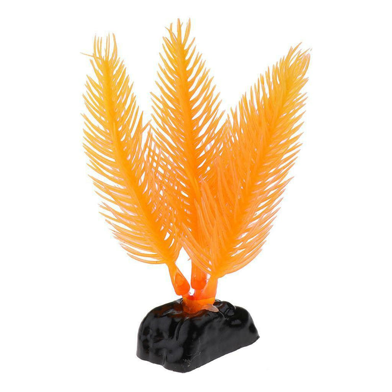 Yellow Aquarium Fish Tank Artificial Plant Water Grass Ornament Decoration