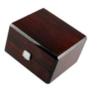 Premium Brown Wood Watch Box Single Slot Jewelry Storage Holder Square