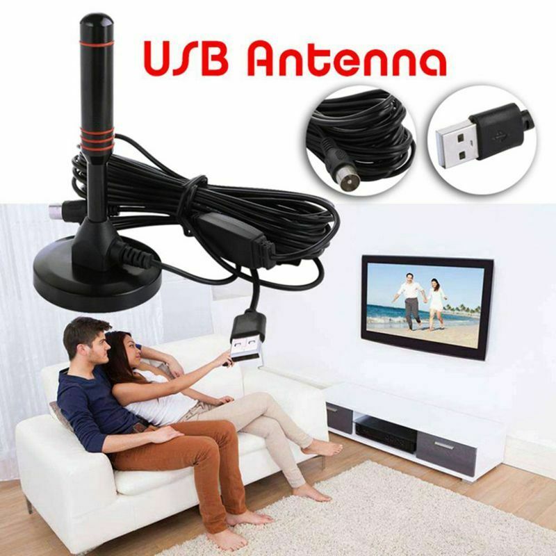 Portable Size 25DB 1080P Antena Digital HDTV Antenna Indoor Signal Flat TV  C2E2