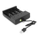 18650 Lithium Battery Charger 4.2V 0.3A 4 USB Slots Independent Charger