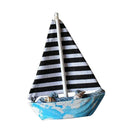 4Pcs Sailing Ship Nautical Wood Ornaments Mediterranean-style Home Decor