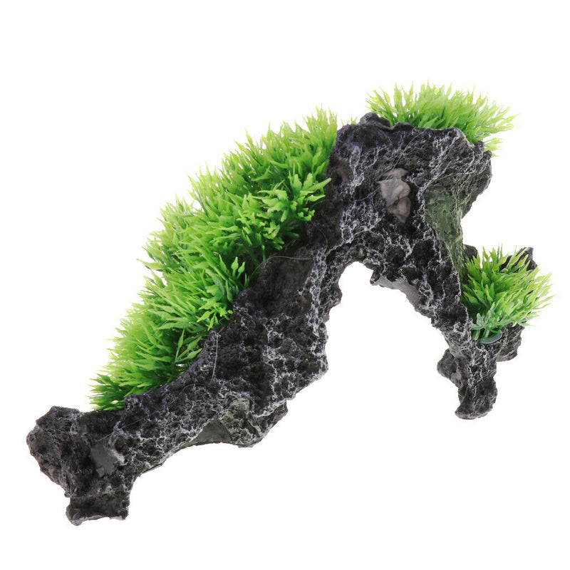 Artificial Mountain Hill Hidden Hut Cave Aquarium Fish Tank Landscape