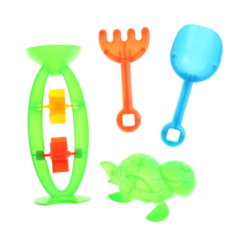 4Pcs Beach Sand Play Toys Bucket Rakes Sand Watering Sand Kids Play Bath Toys ME