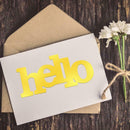 DIY Letter hello Shape Cutting Dies Stencil Scrapbooking Embossing Template A