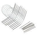 11 pcs 80cm Durable Stainless Steel Circular Knitting Needles Size 6-16 W9N7