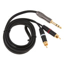 6.35mm to Dual RCA Amplifier Mixing Console TRS Audio Splitter Cable 1.5m