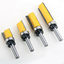 2 - Flutes 1/4" Shank Straight Flush Trim Router Cutter Bit Bearing 50.8mm