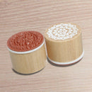6 Assorted Wooden Rubber Stamp Round Handwriting Floral Flower Craft