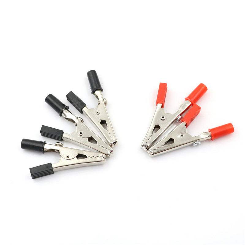 5Pcs 50mm Plastic Durable Handle Test Probe Metal Alligator Clips with Sc JR