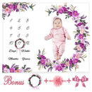 Newborn Baby Blanket Photos Background Photography Monthly Growth Milestone Prop