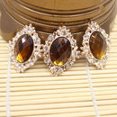 20Acrylic Cabochon Flatback DIY Rhinestone Button Embellishment Black Yellow