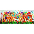 Six Modern Ladies Diamond Painting Full Drill 5D Diy Rhinestone Kit 30*40Cm