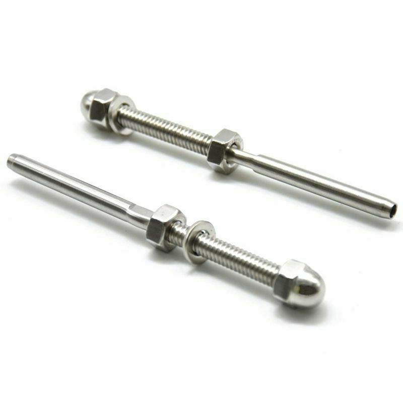 18 Pcs Stainless Threaded Terminal Stud End Fitting for 1/8 Cable Deck Rail C8N7