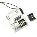 Mini Lens 60X Pocket Magnifier Microscope With Led Ultraviolet Light Jewelr O9S6