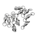 20x Multiple Sizes Flexible Rotation Ball Bearing Swivels Fishing Swivels