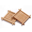 6pcs/Lot Bamboo Tea Cup Mat Wooden Coaster Tea Set Kitchen Accessories Plac