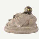 Sand Stone Hindu Tribal God Maitreya Buddha Statue Oriental Feng Shui Decor