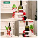 Christmas Cartoons Santa Claus Wine Bottle Cover Table Decor (Snowman) A