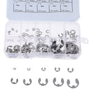 120Pcs/Box 304 Stainless Steel E-Clip Retaining Circlip Assortment Kit M1.5~ JR