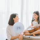 50 Pack White Folding Fans - Round And Heart Shaped Handheld Folding Accord