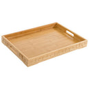 Bamboo Tray Square Bamboo Wooden Rectangular Plate Steak Fruit Snack Tray T