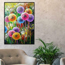 5D DIY Full Drill Diamond Painting Dandelion Cross Stitch Embroidery Mosaic