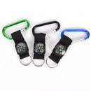 2 in 1 Camping Climbing Hiking Carabiner With Keychain Compass Hanger Key RingJR