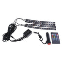 DC12V 48-LED Car Interior Atmosphere Neon Lights Strip Music Control + IR Remote