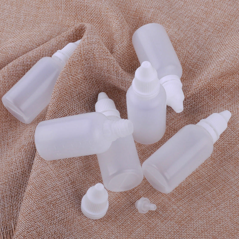30pcs 30ml PE Empty Squeeze Eye Dropper Juice Liquid Bottle w/ Plastic Funnel