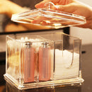 Qtip Holder - Q Tip Cotton Pad Dispenser Makeup Holder Container Organizer