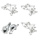 2 Lift Up Lid Support Door Stay Piston Hinge Kitchen Cupboard Cabinet Soft  M2Z5