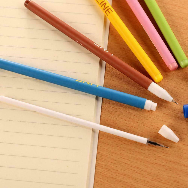 Creative cute straw Design Pen Cartoon black pencil Office 0.5 School needl K3Y4