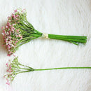 White Plastic Hand-Painted Starry Night Primrose Artificial Flower Home Dec