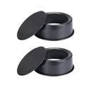 2x Aluminum Round Cake Pan Removable Bottom Pudding Mold DIY Baking Mould 4"