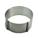 16 -20cm Adjustable Stainless Scalable Mousse Cake Ring Layer Slicer Cutter F6Y6