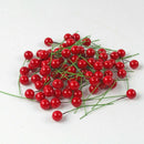 100* Artificial Red Holly Berry On Wire Bundle Garland Making Christmas Wreath--
