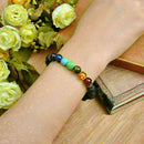 7 Chakra Healing Beads Bracelet Natural Lava Stone Diffuser Bracelet Jewelr Z5Q4