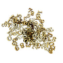 200 Mixed Shapes Number Letters Blank Wooden Embellishments for Scrapbooking