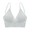 2 Pcs Women's V Neck Padded Bralette Seamless Comfort Bra Crop Top Sport Bra