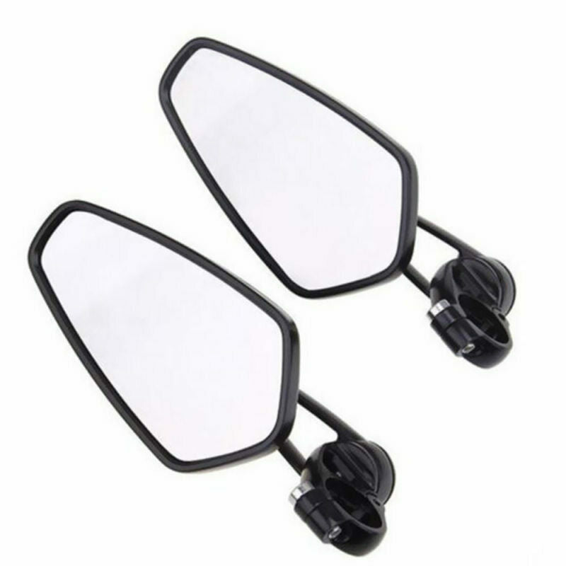 2 Pcs Motorcycle Rear View Handle Bar End Side Rearview Mirrors 7/8