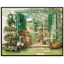 5D DIY Full Drill Diamond Painting Yard Flowers Cross Stitch Embroidery Kit
