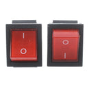 16A/250VAC 20A/125VAC Red Indicator Light 4 Pin ON/OFF DPST Rocker Switch 2 B1J6