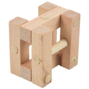 Classical Wooden Puzzle Toys Pole Ming Lock Luban Lock Q1R7