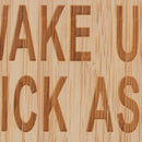 Rustic Wake Up Kick Ass Repeat Inspirational Wooden Sign Art Home Room Decor